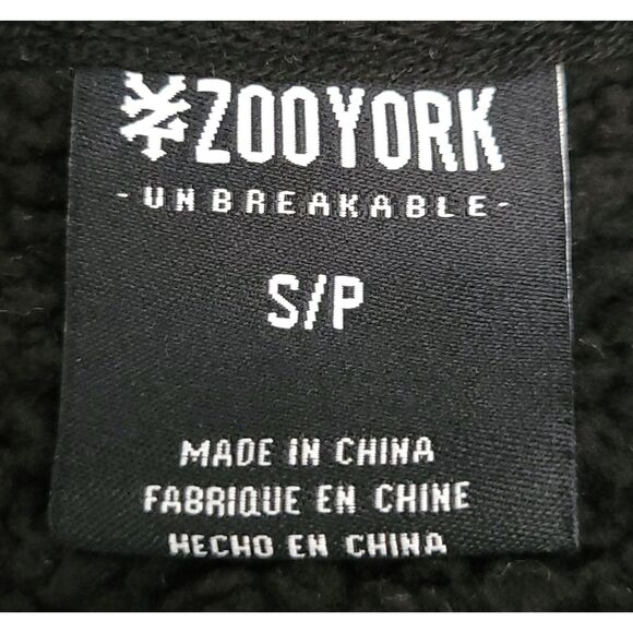 VTG Zoo York Mens S Unbreakable Skateboarding Black Full Zip Sherpa Lined Hoodie - Picture 5 of 8